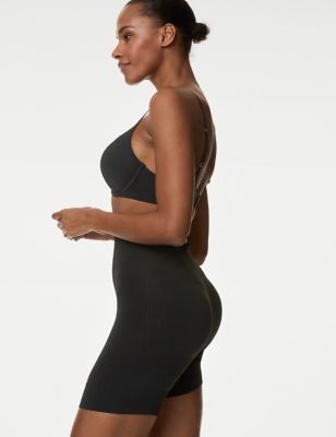 M&S Womens Cool Comfort Seamless Bum Boosting Shorts - Black, Black,Rose Quartz,Rich Amber