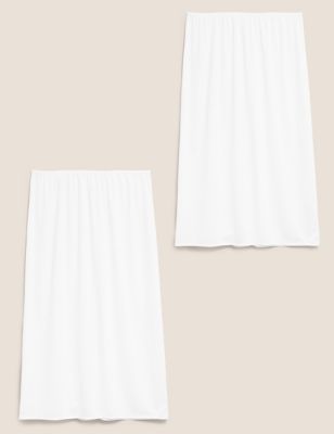 

Womens M&S Collection 2pk Assorted Waist Slips - White, White