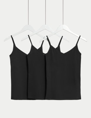 3pk Cotton Rich Strappy Vests - PL