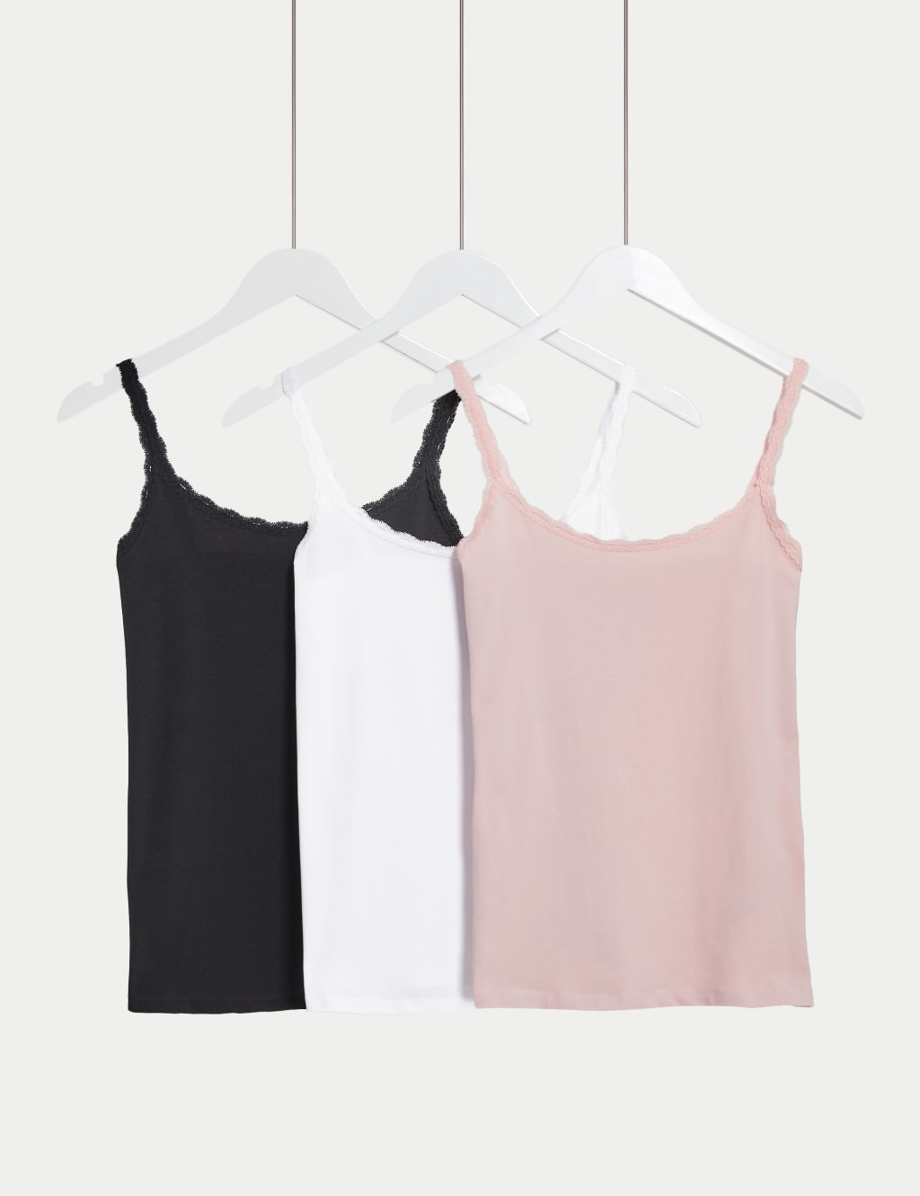 Lace-trimmed Tank Top - Cream/floral - Ladies, H&M US