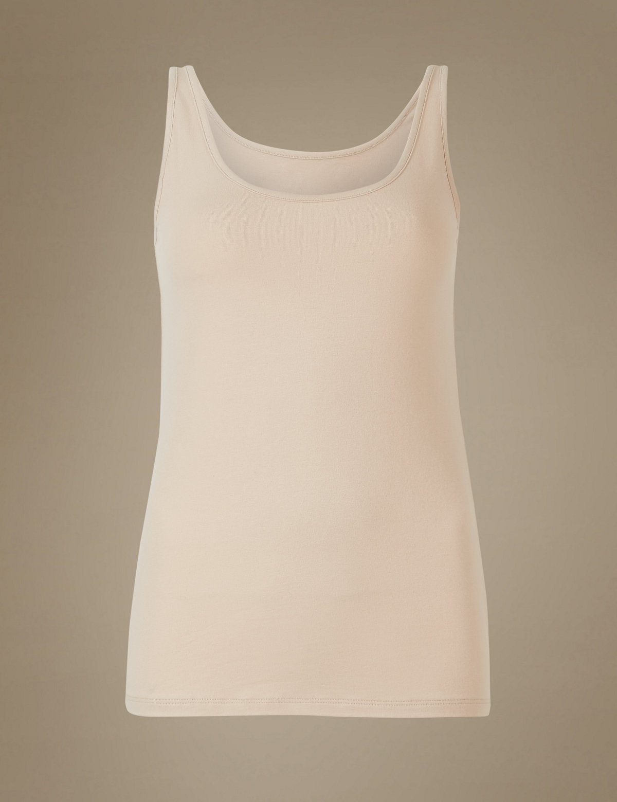 Cotton Built-up Shoulder Vest