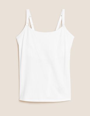 

Womens M&S Collection Cotton Rich Secret Support™ Nursing Vest - White, White