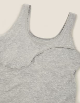 

Womens M&S Collection Flexifit Sleep Bra Vest - Grey Marl, Grey Marl