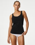 Cotton Rich Bra Vest Padded Cups