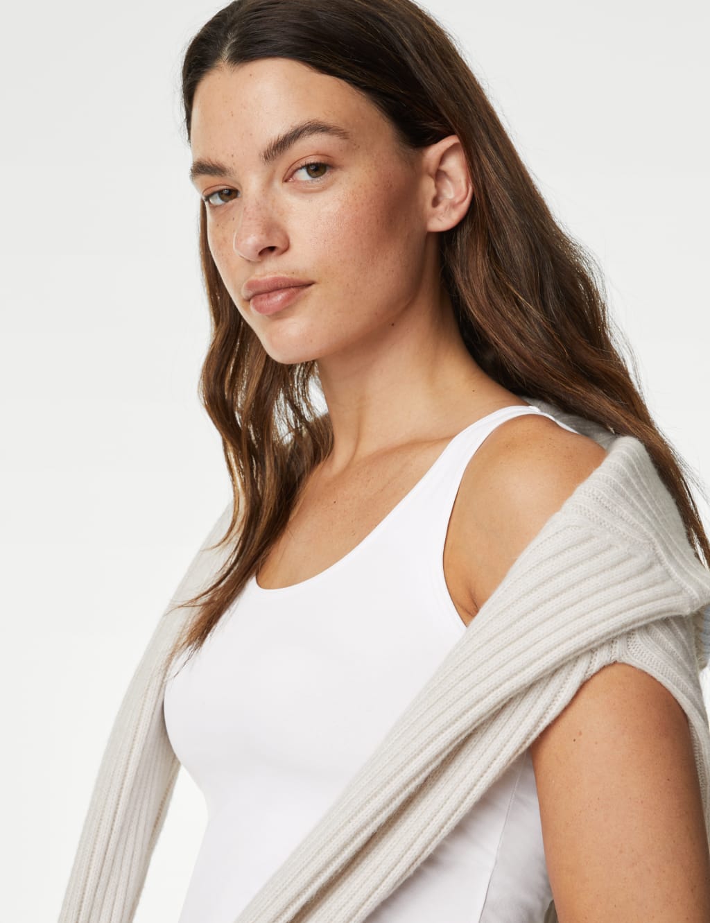 Cotton Rich Bra Vest Padded Cups image 3