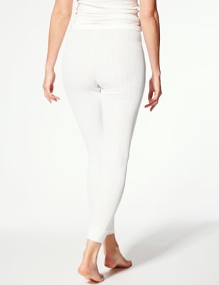 Buy Marks & Spencer Women White Self Design Thermal Leggings