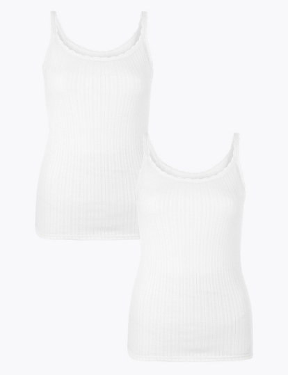 2pk Thermal Pointelle Vests