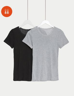2pk Thermal Pointelle Vests, M&S Collection