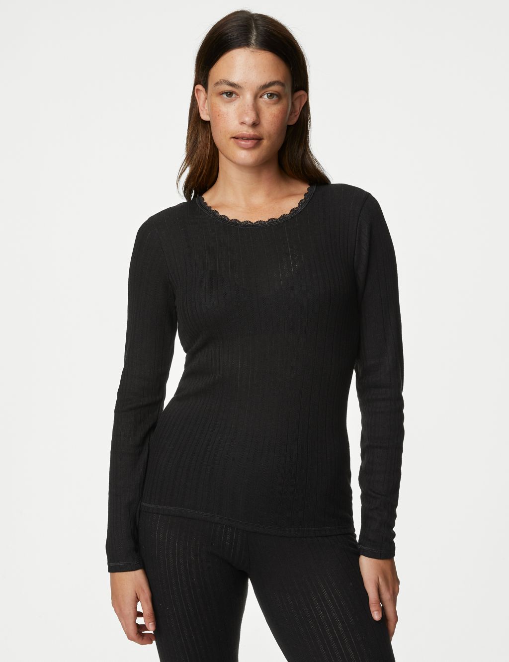 2pk Pointelle Thermal Long Sleeve Tops image 4