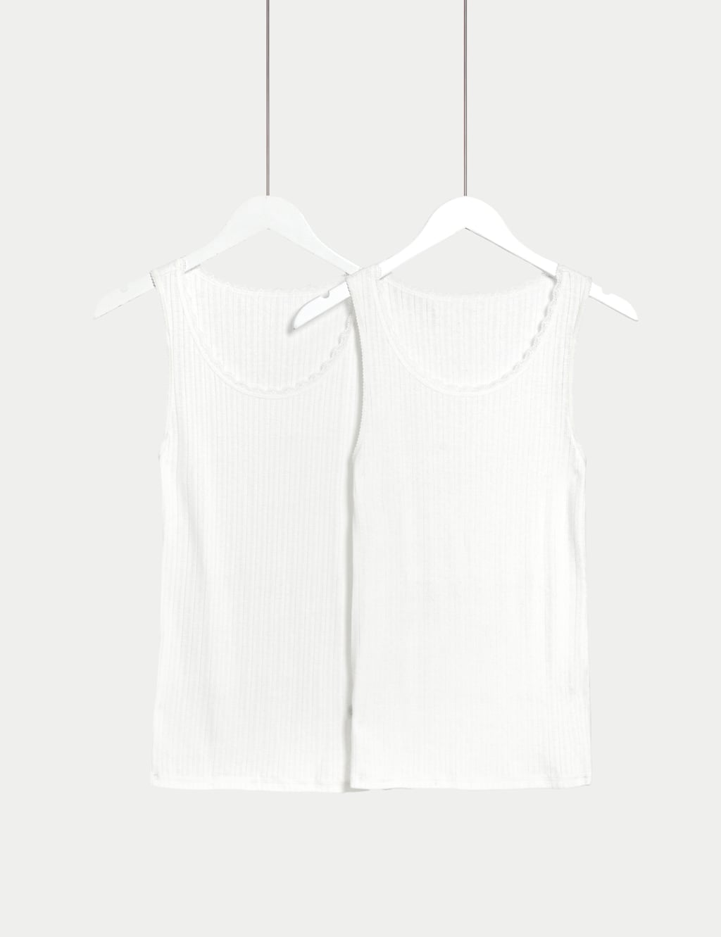 2pk Thermal Pointelle Vests image 1