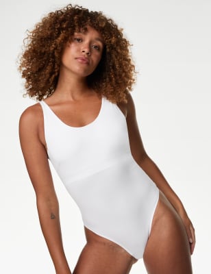 UK 12 – Marks and Spencers White Bodyshaper Bodysuit 36C – Okriks