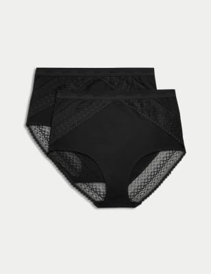 Dunnes Stores  Black Medium Control No VPL Knickers