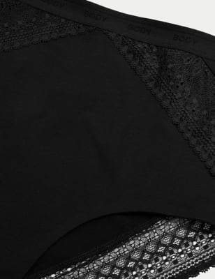 

Womens M&S Collection 2pk Cotton Rich Light Control Full Briefs - Black, Black