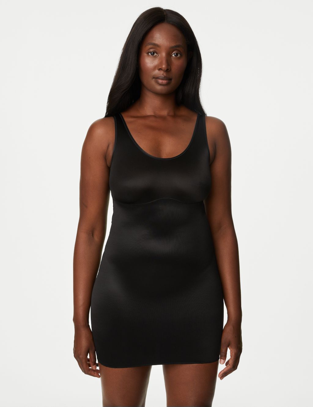 Strapless Full Body Slip Shapewear Mini Black Dress
