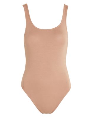 

Womens M&S Collection Modal Rich Strappy Bodysuit - Rich Amber, Rich Amber