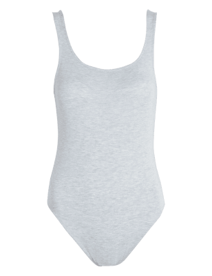 

M&S Collection Body de tirantes de modalWomens - Grey Marl, Grey Marl