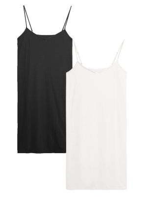 

Womens M&S Collection 2er-Pack verschiedene Unterkleider (48-74 cm) - White Mix, White Mix