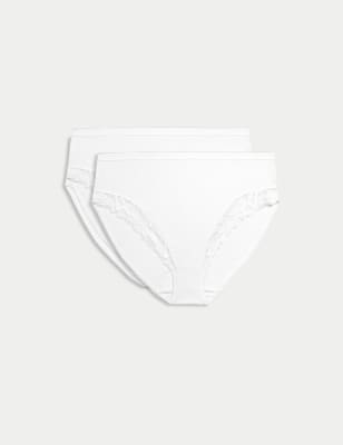 2pk Firm Control High Leg Knickers