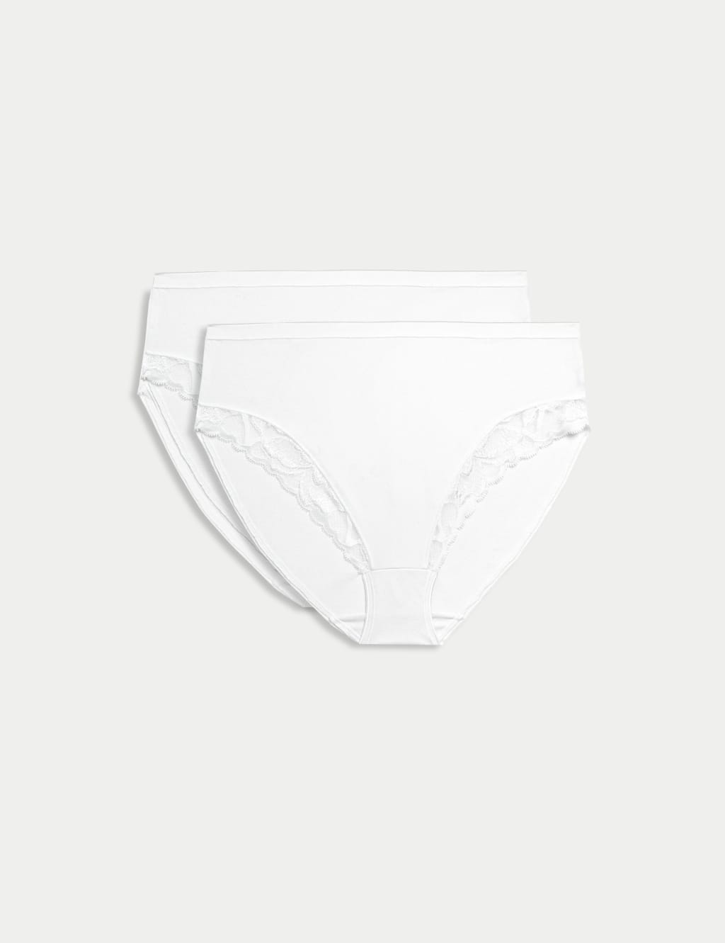 F&F Seamfree High Leg White/Nude Brief M, Multi 2 pcs