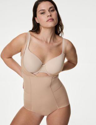 Marks And Spencer Womens Body Body Define Firm Control Wear Your Own Bra Bodysuit - Rose Quartz, Rose Quartz