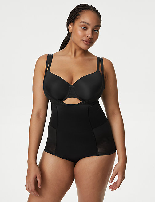 Marks And Spencer Womens Body Body Define Firm Control Wear Your Own Bra Bodysuit - Black, Black