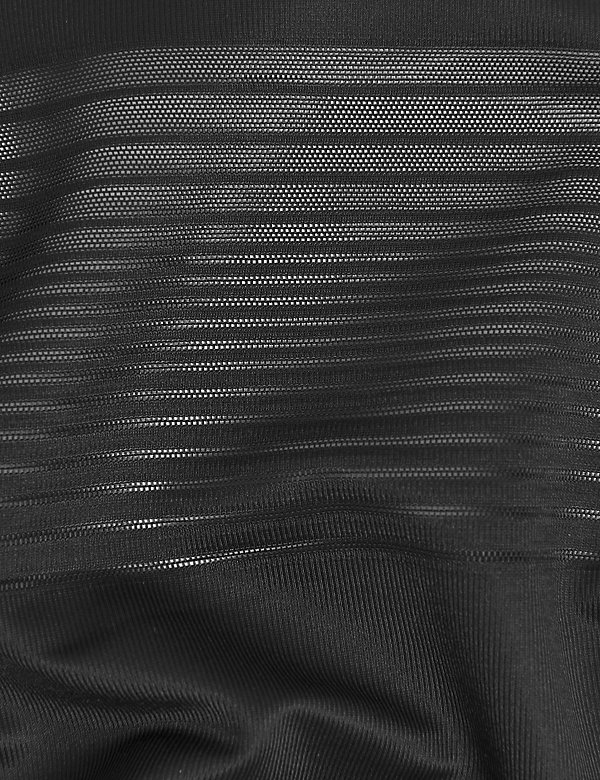 Firm Control Sheer Stripe Wear Your Own Bra Bodysuit - HR