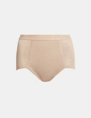 M&S 2 PACK LIGHT CONTROL SEAMLESS SHAPING THONGS / KNICKERS, UK 16-18,  LL076