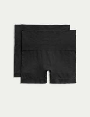 

Womens M&S Collection 2pk Light Control Seamless Shaping Shorts - Black, Black