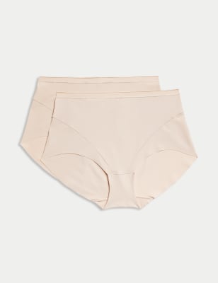 

Womens M&S Collection 2pk Light Control No VPL Full Briefs - Opaline, Opaline