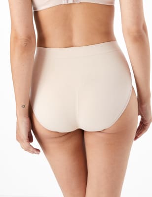 2pk Light Control Seamless High Leg Knickers