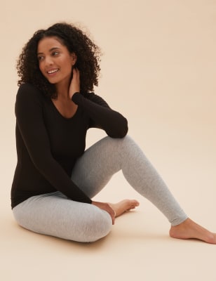 Buy Ladies Marks and Spencer Thermal Heatgen BURUNDY Leggings Online at  desertcartINDIA