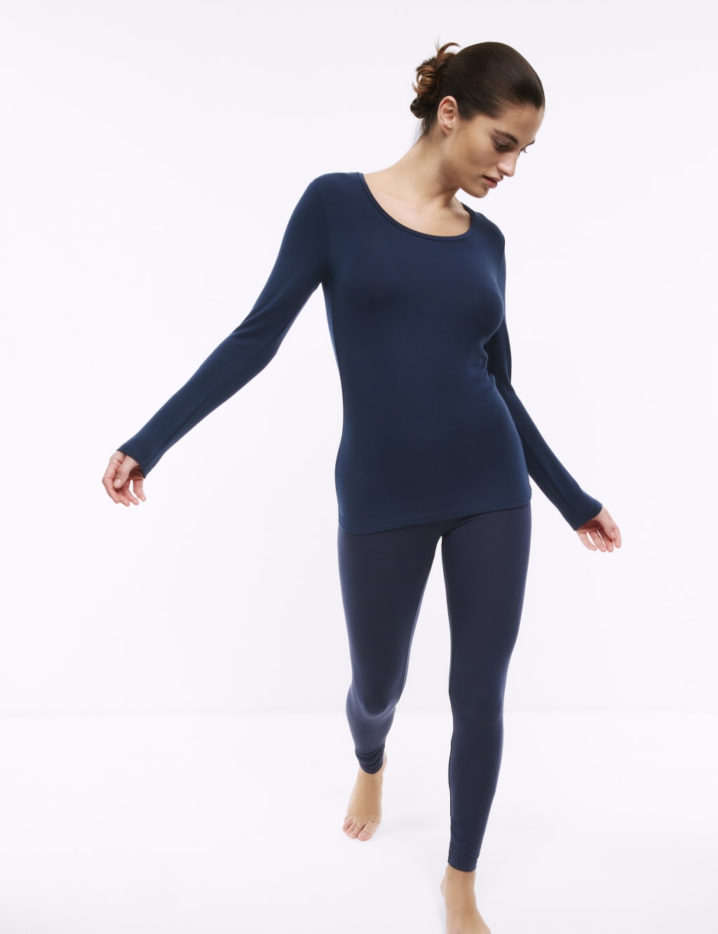 Buy Navy Stripe Thermal Top & Leggings 9-10 years