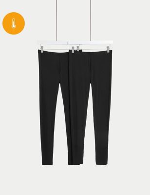 Marks and Spencer Men's 2 Pack Heatgen Lightweight Thermal Pants, Denim,  Large at  Men's Clothing store