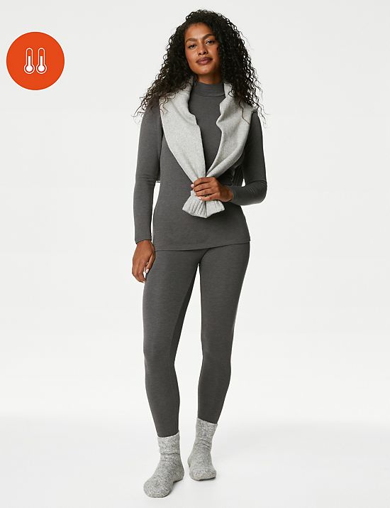 Brand New M&S Women's Grey Marl Thermal Heatgen Vest Size 10 