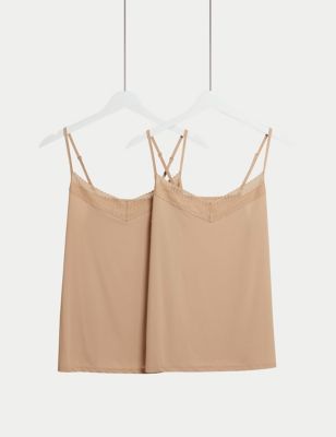 

Womens M&S Collection 2pk Cool Comfort Vest - Nude Mix, Nude Mix