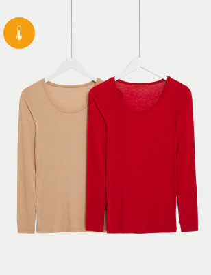 MARKS & SPENCER M&S 2pk Heatgen™ Thermal Long Sleeve Tops - T32