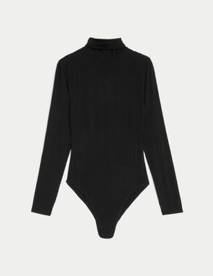 Ex M&S Ladies Heatgen Thermal Long Sleeve Polo Neck Vest Top Size 6 8