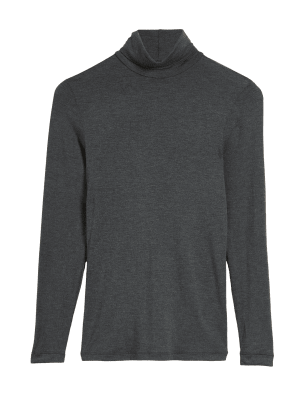 

Womens M&S Collection Heatgen™ Thermal Polo Neck Top - Charcoal, Charcoal