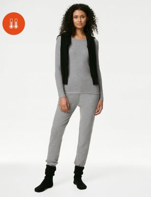 W03 Ladies Winter Thermal Inner Wear Shirt + Pants (Grey)