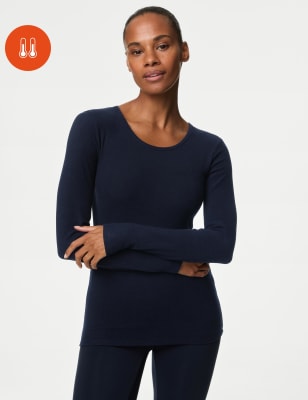 Navy blue store thermal top