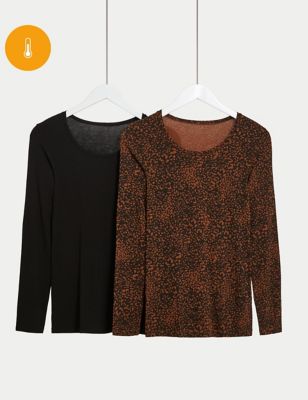 2pk Heatgen™ light Thermal Long Sleeve Tops, M&S Collection