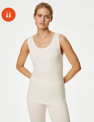 Women's Sleeveless Thermal Top White, Women's