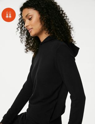 

Womens M&S Collection Heatgen Medium™ Thermal Long Sleeve Hoodie - Black, Black
