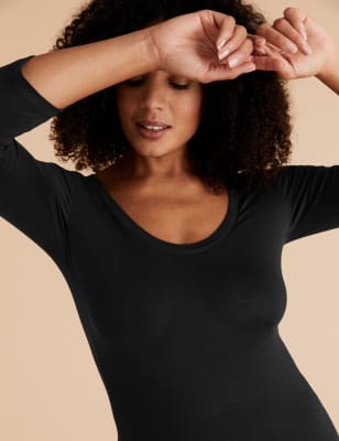 No Show Heatgen™ Thermal ¾ Sleeve Top