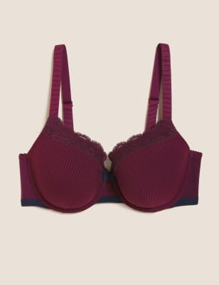 Lace Trim Underwired Full Cup Bra A-E | M&S Collection | M&S