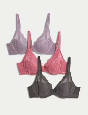 Marks & Spencer Women's plunge bra, Almond., 65C : : Fashion