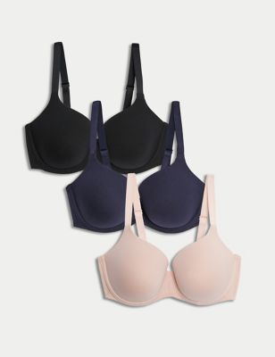 Buy Marks & Spencer Single Layered Non Wired Full Coverage Super Support  Bra - Black Mix at Rs.1749 online