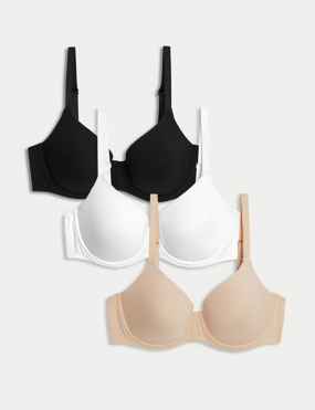 Buy Black/White/Nude T-Back Bra Converter 3 Pack from Next Ireland