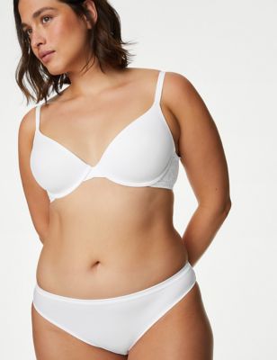 Marks And Spencer Womens Body Body Soft Wired Plunge Bra A-E - White, White