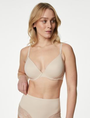 MARKS AND SPENCER FULL CUP T-SHIRT BRA - SIZE 30G - ALMOND - BNWT